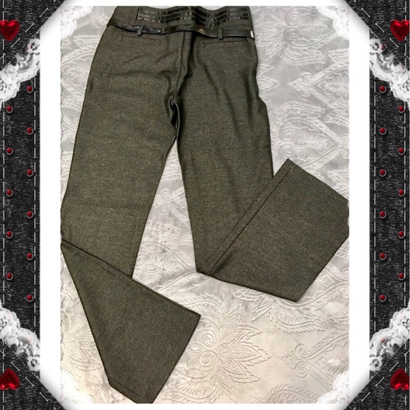 Belted Dark Gray Pants - Picture 3 of 7